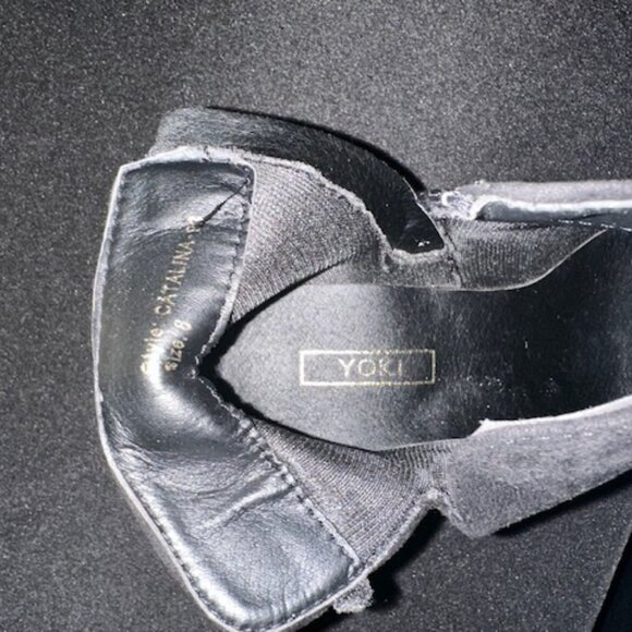 Black Embroidery Block Heel Bootie 7914 - Picture 5 of 9